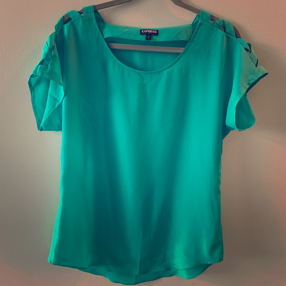 Express Mint Short sleeve criss-cross shoulder